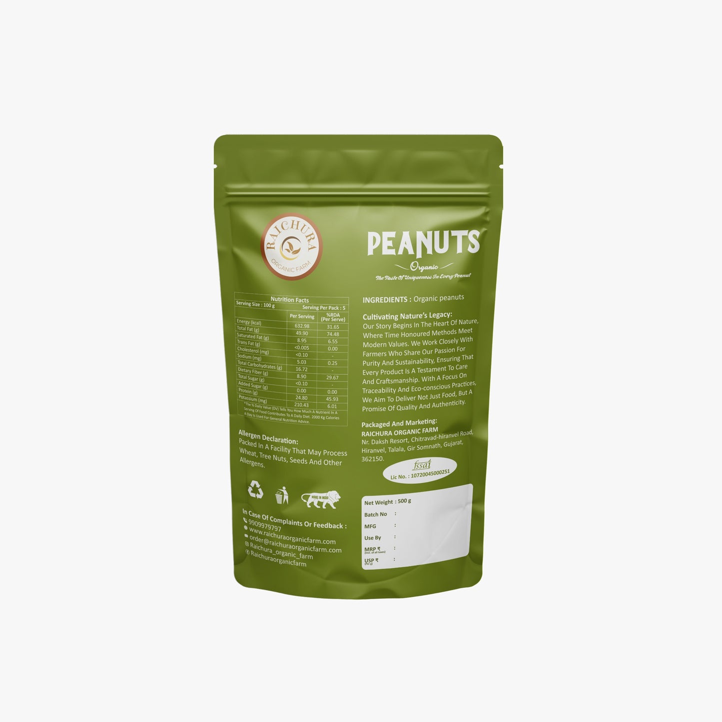 Peanuts 500 Gm (Pack of 2)