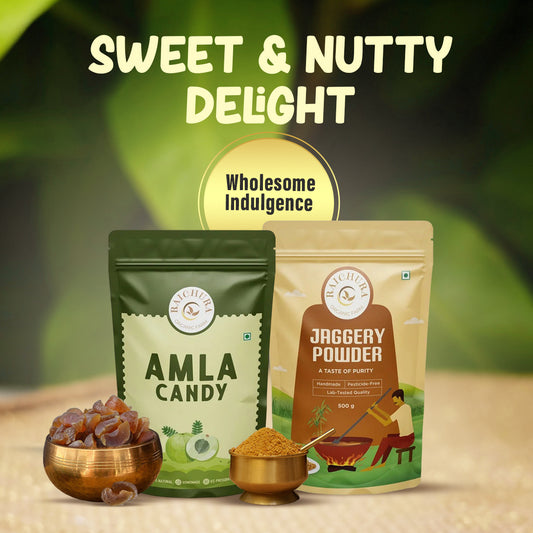 Sweet & Nutty Delight ( Amla Candy 400g + Jaggery Powder 500g  )