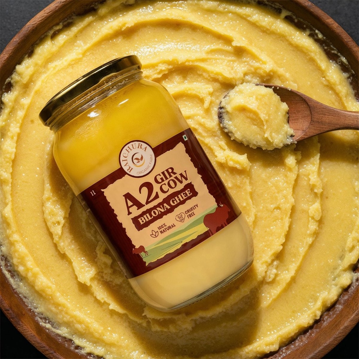 A2 Cow Ghee (1 LTR) - Raichura Organic Farm