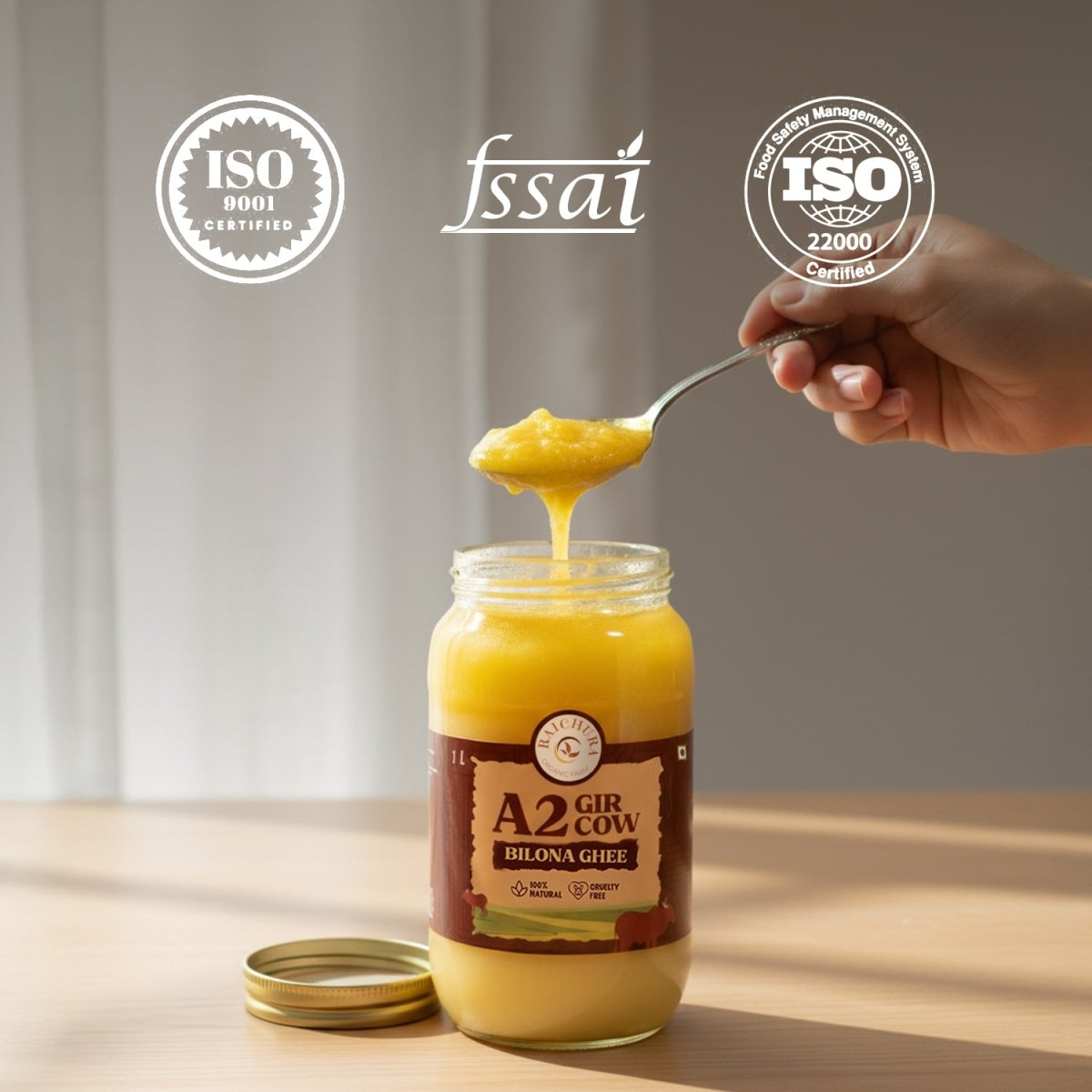 A2 Cow Ghee (1 LTR) - Raichura Organic Farm