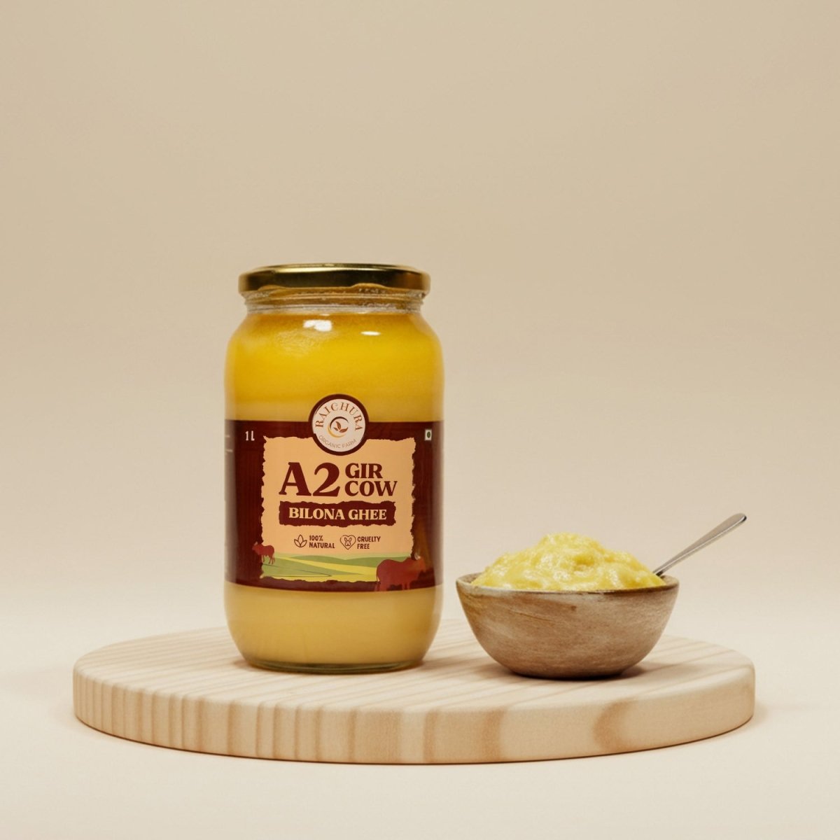 A2 Cow Ghee (1 LTR) - Raichura Organic Farm