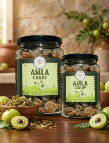 AMLA Candy Starter Combo Pack of 2 Jars (200g + 400g) - Raichura Organic Farm