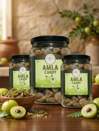 AMLA Candy Value Combo (Pack of 3) (200g x 2 + 400g) - Raichura Organic Farm