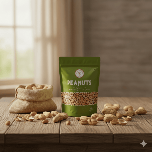 Crunchy Energy Pack ( Peanuts 500g + Wood Pressed Groundnut Oil 1L ) - Raichura Organic Farm