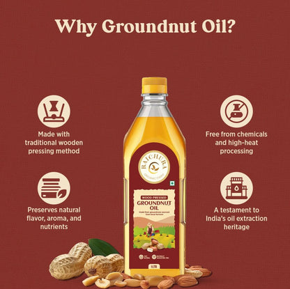 Crunchy Energy Pack ( Peanuts 500g + Wood Pressed Groundnut Oil 1L )