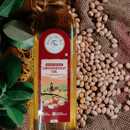 Wood Pressed Groundnut oil - 1 LTR - Raichura Organic Farm