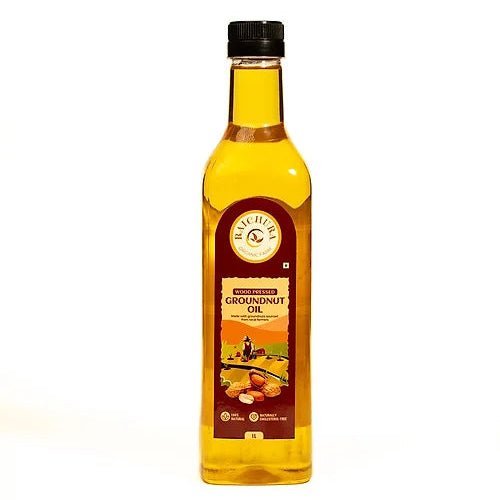 Wood Pressed Groundnut oil - 1 LTR - Raichura Organic Farm