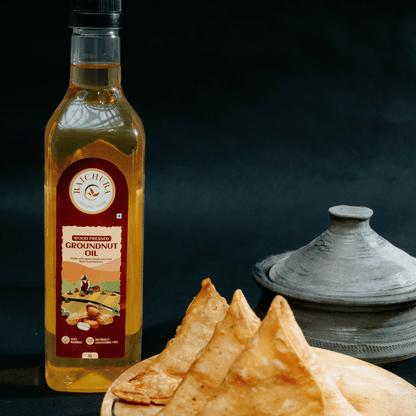Wood Pressed Groundnut oil - 1 LTR - Raichura Organic Farm