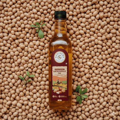 Wood Pressed Groundnut oil - 1 LTR - Raichura Organic Farm